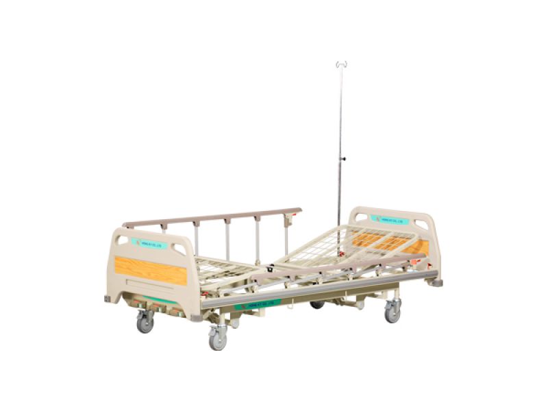 Giường có 3 tay quay được xếp gọn ở đuôi giường